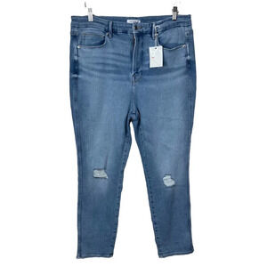Good‎ American Good Curve Skinny Crop Jeans Blue 355 Size 16